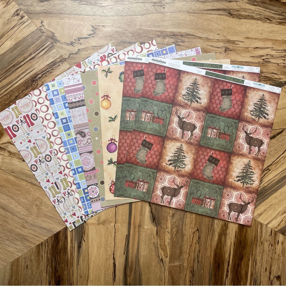 720. Scrapbook 12x12 Paper - 9 Sheets